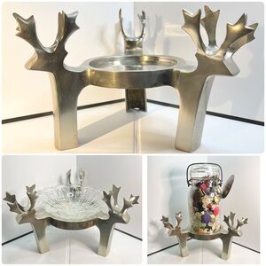 Beautiful Polished Reindeer Antler Candle Holder or Dish Holder